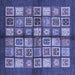 Square Abstract Blue Modern Rug, abs697blu