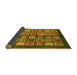 Sideview of Abstract Yellow Modern Rug, abs697yw