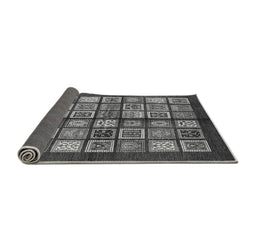 Sideview of Abstract Gray Modern Rug, abs697gry
