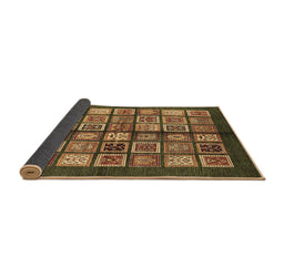 Sideview of Abstract Brown Modern Rug, abs697brn