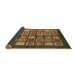 Sideview of Abstract Brown Modern Rug, abs697brn