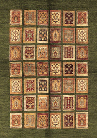 Abstract Brown Modern Rug, abs697brn