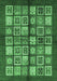 Machine Washable Abstract Emerald Green Modern Area Rugs, wshabs697emgrn