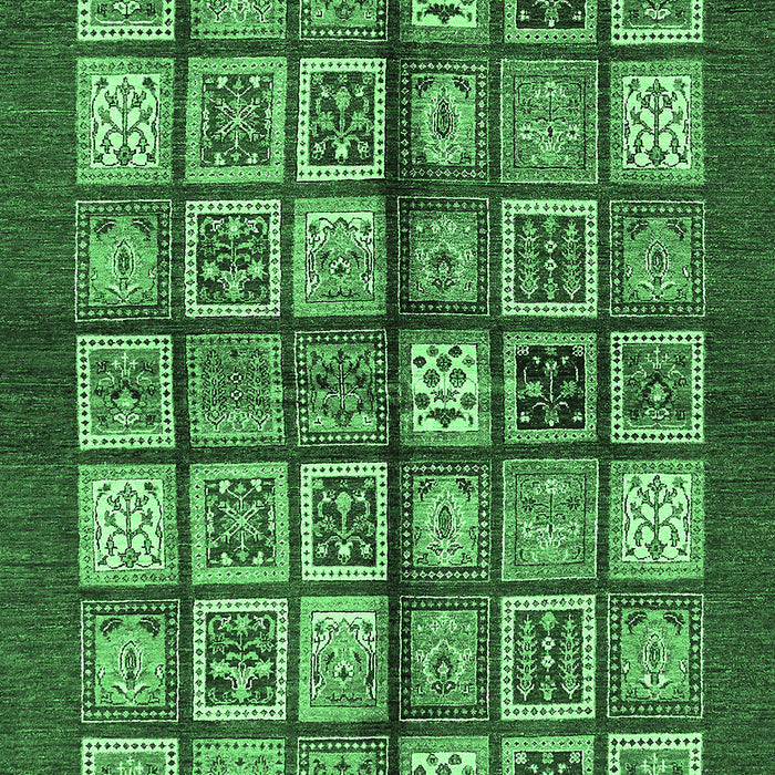 Machine Washable Abstract Emerald Green Modern Area Rugs, wshabs697emgrn
