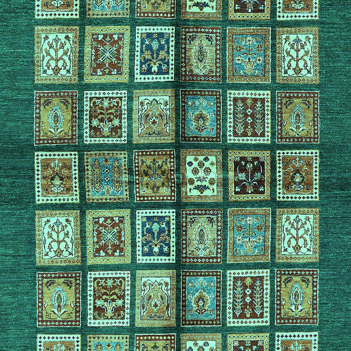 Machine Washable Abstract Turquoise Modern Area Rugs, wshabs697turq