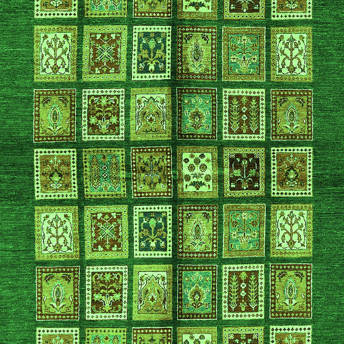 Machine Washable Abstract Green Modern Area Rugs, wshabs697grn