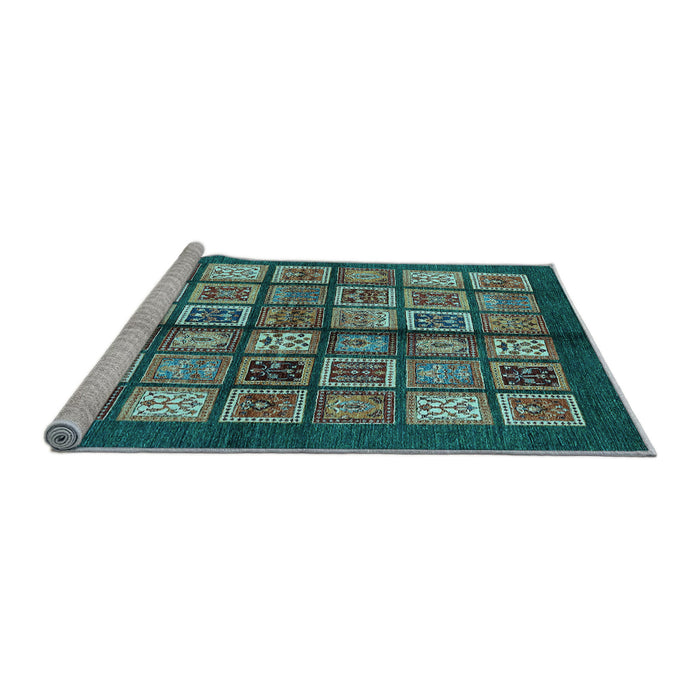 Sideview of Machine Washable Abstract Light Blue Modern Rug, wshabs697lblu