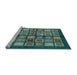 Sideview of Machine Washable Abstract Light Blue Modern Rug, wshabs697lblu