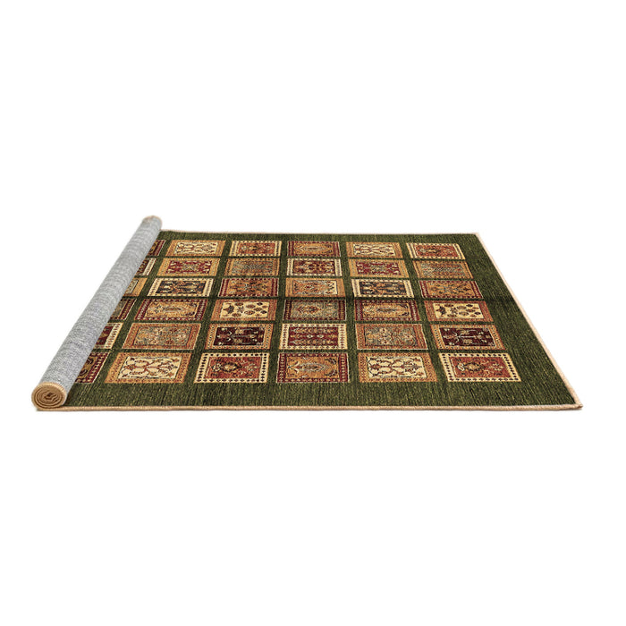 Sideview of Machine Washable Abstract Brown Modern Rug, wshabs697brn