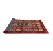 Sideview of Abstract Rust Pink Modern Rug, abs698