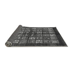 Sideview of Abstract Gray Modern Rug, abs698gry