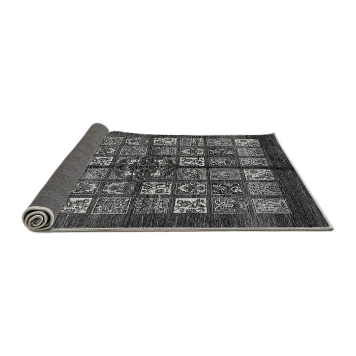 Sideview of Abstract Gray Modern Rug, abs698gry