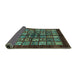 Sideview of Abstract Turquoise Modern Rug, abs698turq