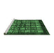 Sideview of Machine Washable Abstract Emerald Green Modern Area Rugs, wshabs698emgrn