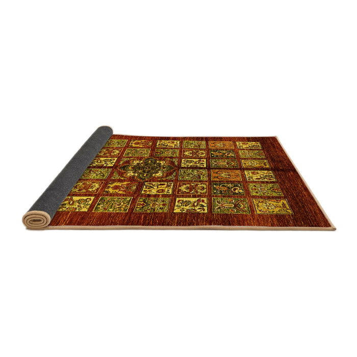 Sideview of Abstract Yellow Modern Rug, abs698yw