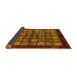 Sideview of Abstract Yellow Modern Rug, abs698yw