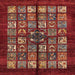 Square Abstract Rust Pink Modern Rug, abs698