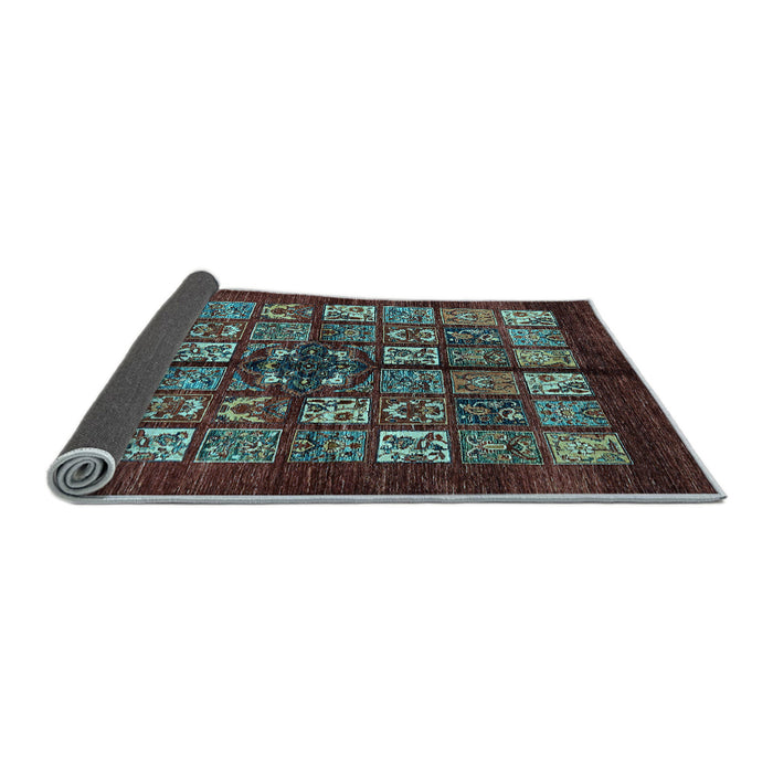 Sideview of Abstract Light Blue Modern Rug, abs698lblu