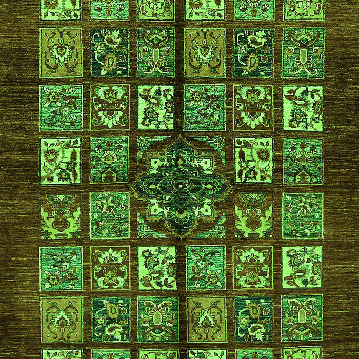 Abstract Green Modern Rug, abs698grn
