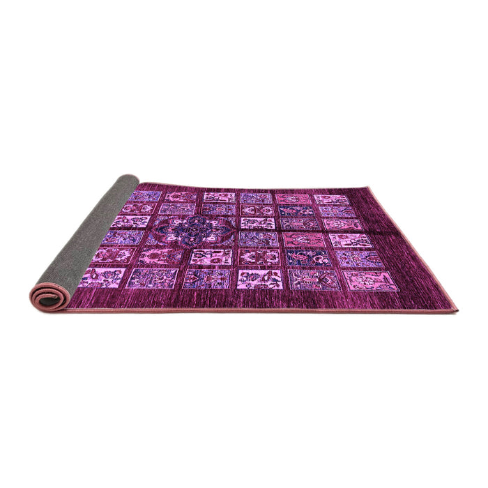 Sideview of Abstract Purple Modern Rug, abs698pur
