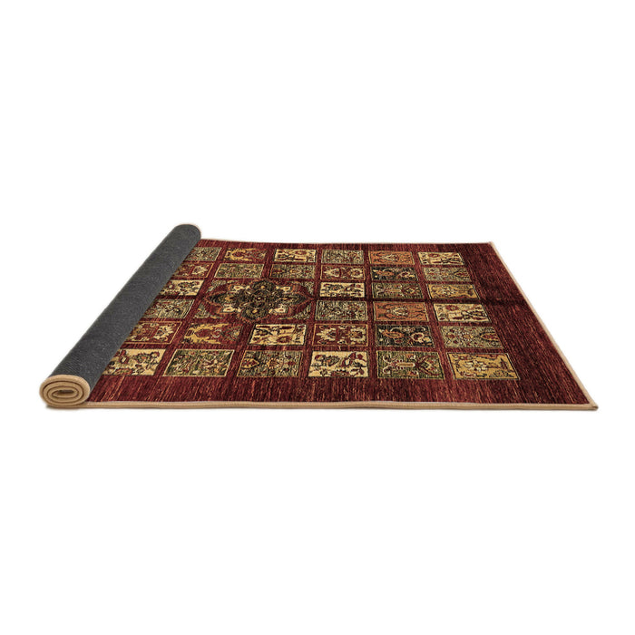 Sideview of Abstract Brown Modern Rug, abs698brn