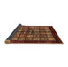 Sideview of Abstract Brown Modern Rug, abs698brn