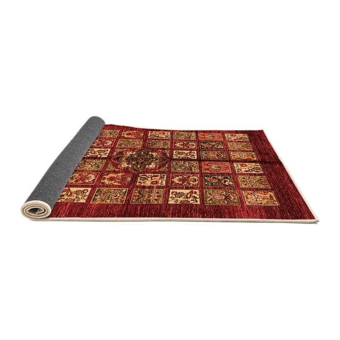 Sideview of Abstract Orange Modern Rug, abs698org