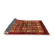 Sideview of Abstract Orange Modern Rug, abs698org