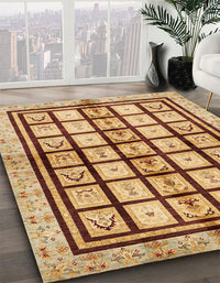 Abstract Yellow Orange Modern Rug, abs699