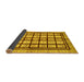 Sideview of Abstract Yellow Modern Rug, abs699yw