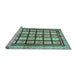 Sideview of Machine Washable Abstract Light Blue Modern Rug, wshabs699lblu