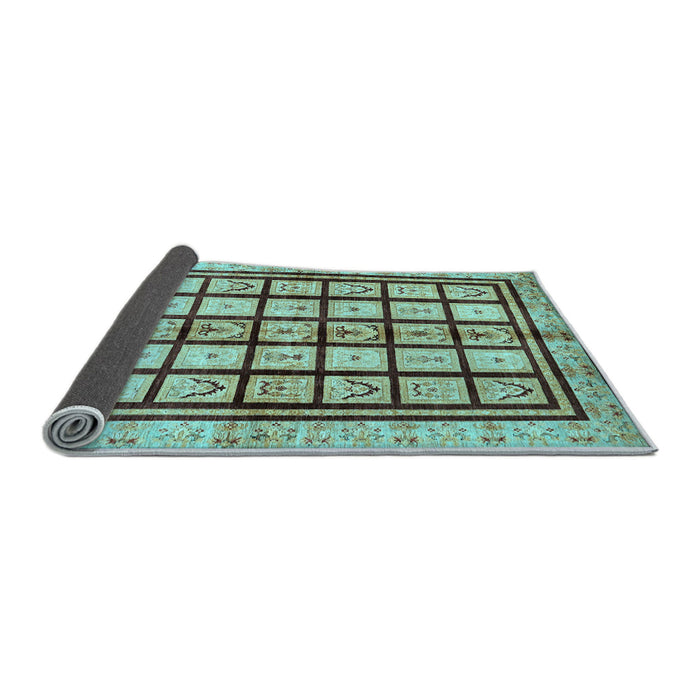 Sideview of Abstract Light Blue Modern Rug, abs699lblu