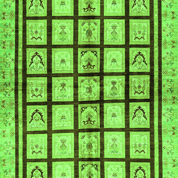 Machine Washable Abstract Green Modern Area Rugs, wshabs699grn