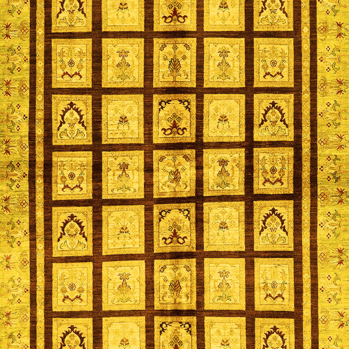 Abstract Yellow Modern Rug, abs699yw