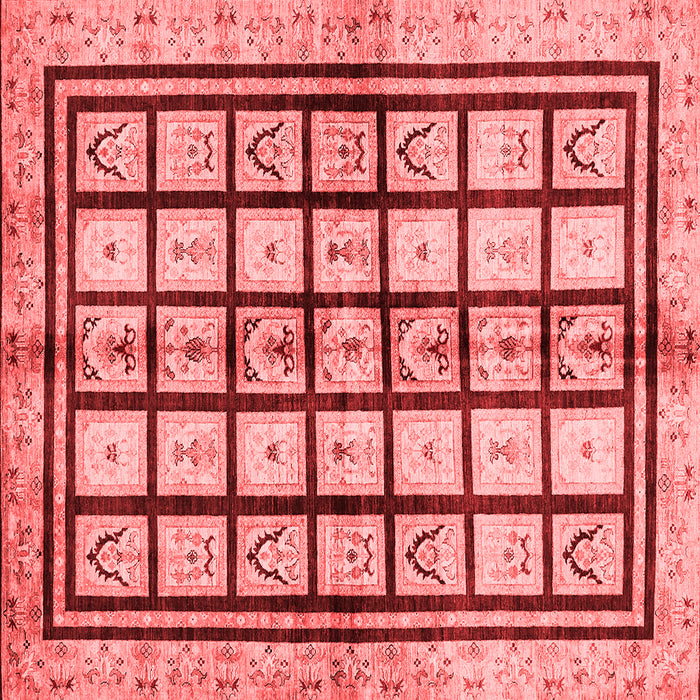 Abstract Red Modern Rug, abs699red