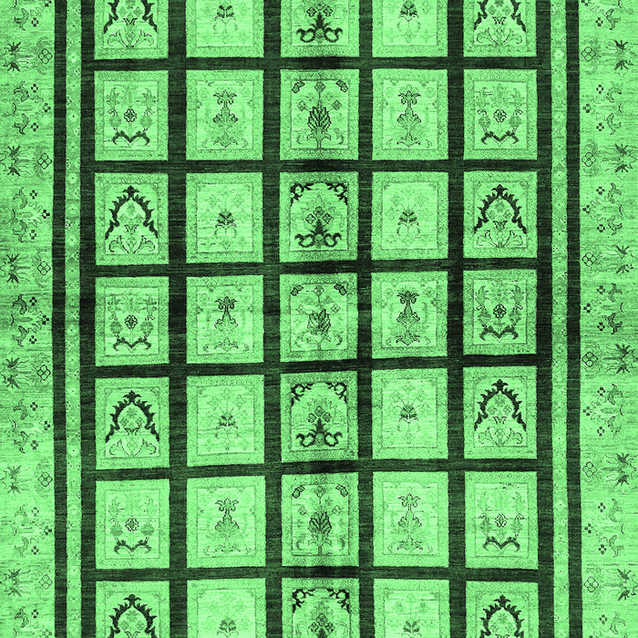 Machine Washable Abstract Emerald Green Modern Area Rugs, wshabs699emgrn