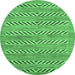 Round Machine Washable Abstract Emerald Green Modern Area Rugs, wshabs69emgrn