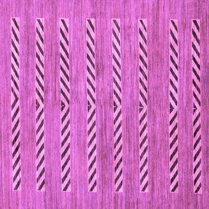 Square Machine Washable Abstract Purple Modern Area Rugs, wshabs69pur