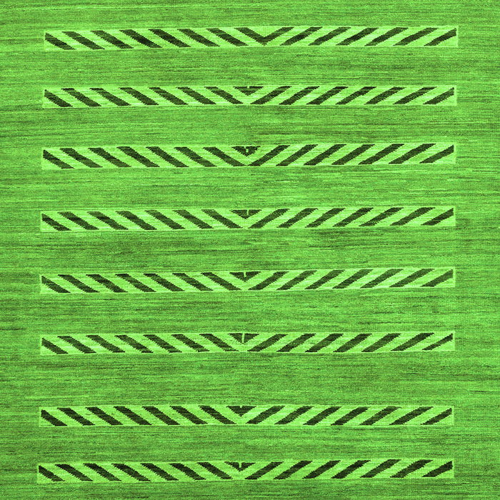 Square Abstract Green Modern Rug, abs69grn