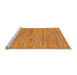 Sideview of Machine Washable Abstract Orange Modern Area Rugs, wshabs69org