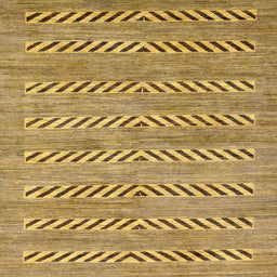 Square Abstract Yellow Modern Rug, abs69