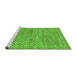 Sideview of Machine Washable Abstract Green Modern Area Rugs, wshabs69grn