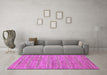 Machine Washable Abstract Purple Modern Area Rugs in a Living Room, wshabs69pur