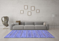 Machine Washable Abstract Blue Modern Rug, wshabs69blu