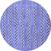 Round Abstract Blue Modern Rug, abs69blu