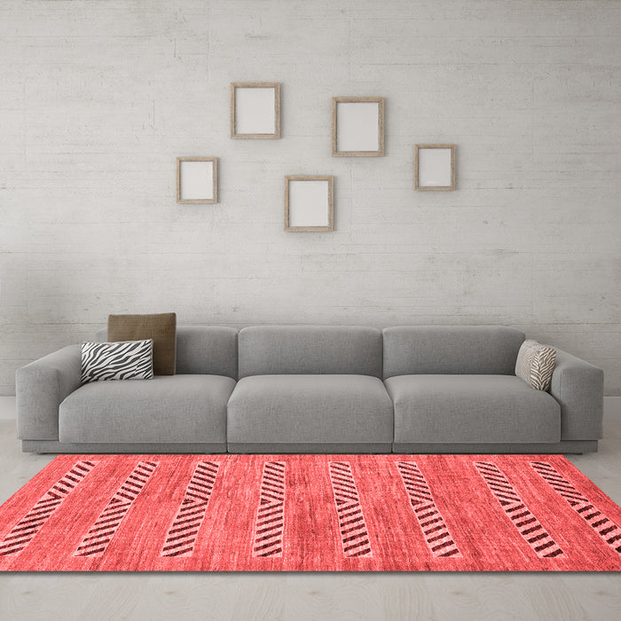 Modern Red Washable Rugs