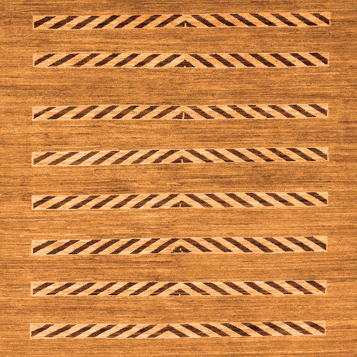 Square Machine Washable Abstract Orange Modern Area Rugs, wshabs69org