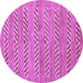 Round Machine Washable Abstract Purple Modern Area Rugs, wshabs69pur