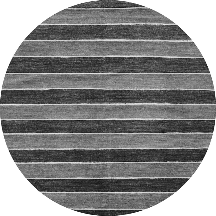 Round Abstract Gray Modern Rug, abs6gry