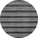 Round Abstract Gray Modern Rug, abs6gry